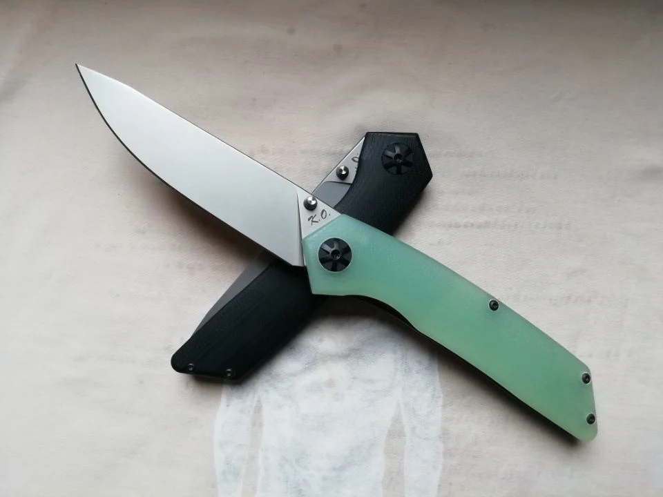 Новый нефритовый оригинальный дизайн большой удобный титановый и рукоятка G10 S35VN