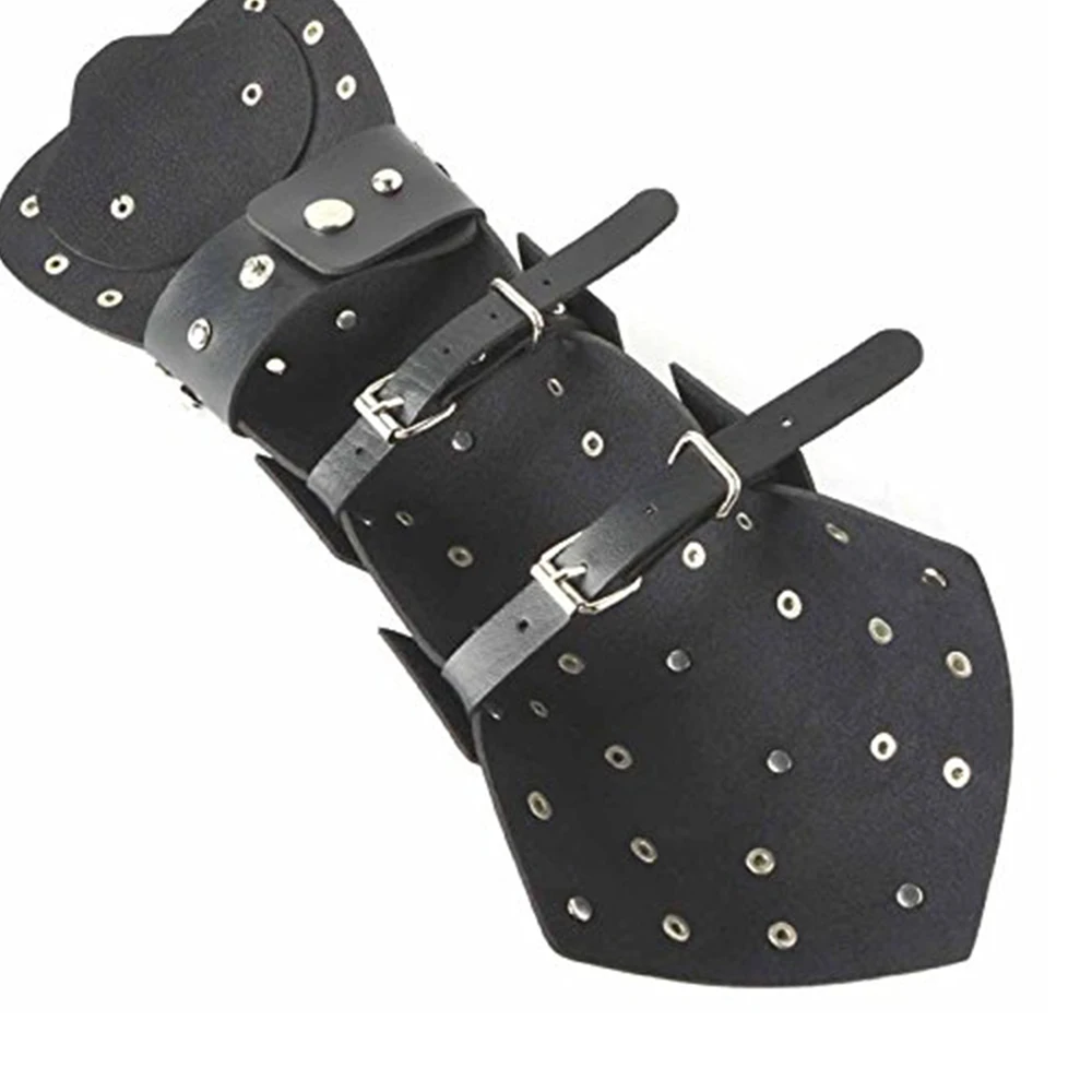 HZMAN черная кожа боевые искусства предплечья гвардии/гаунтле рука Броня с