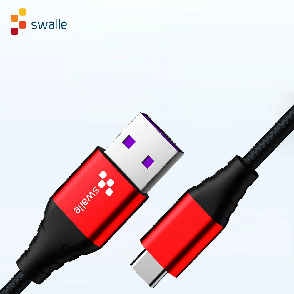Swalle кабель USB Type C для быстрой зарядки и передачи данных Poco Huawei Redmi Micro 3A Мобильный