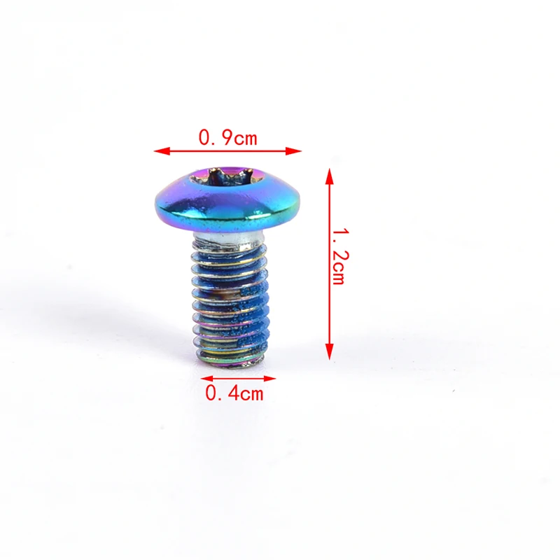 12 шт./компл. M5x10mm Титан горного велосипеда Сверхлегкий тормозной ротор винт Бетти