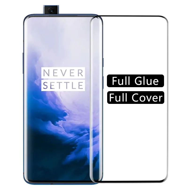 Закаленное стекло с полным покрытием клея для oneplus 7 t pro защитное на one plus 7pro 7tpro t7