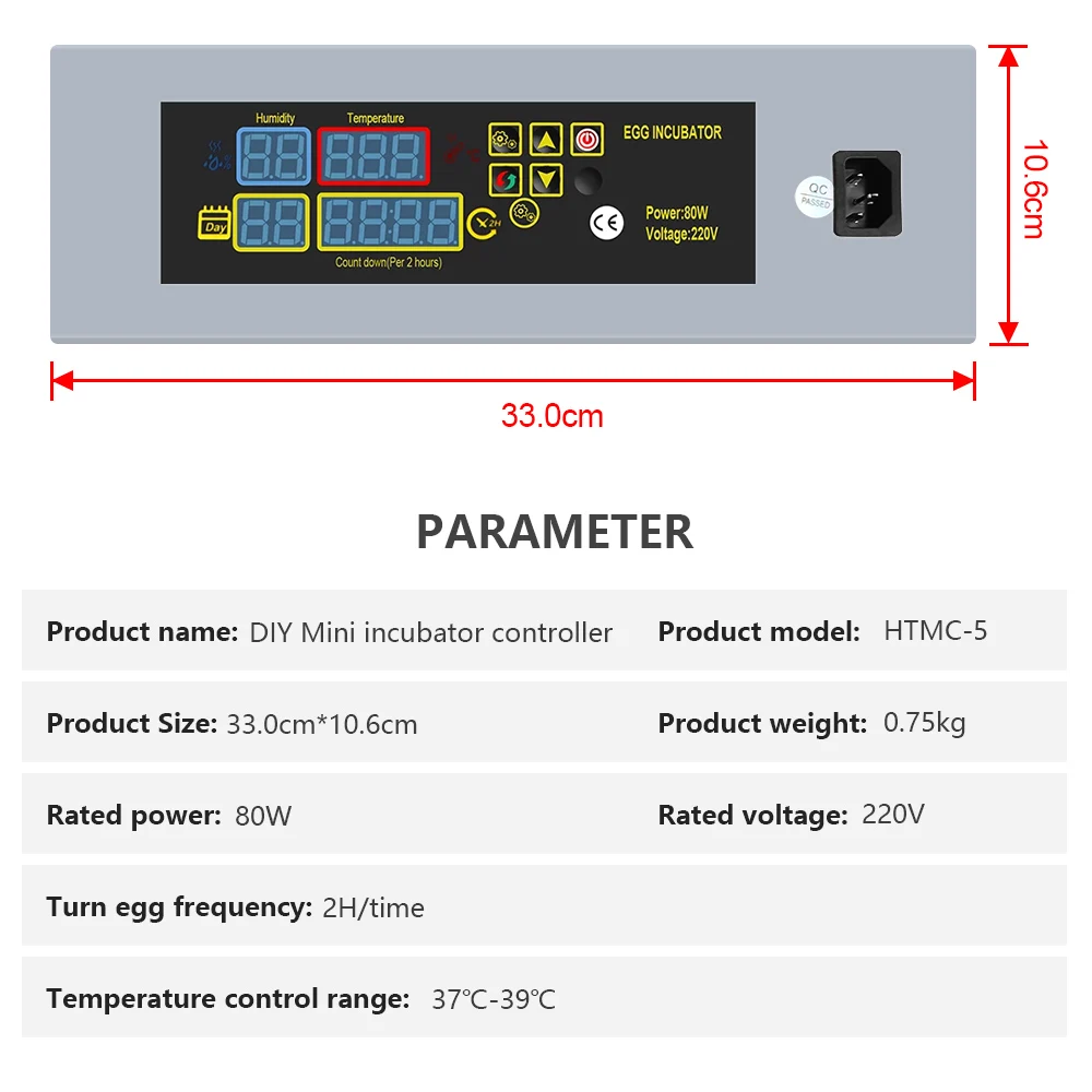 HTMC-5 Automatic Eggs Incubator DIY Constant Temperature Incubation Box Accessories Egg Controller | Дом и сад