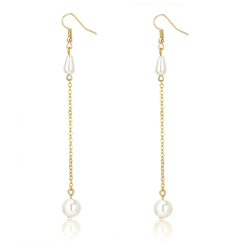 2019 новый тренд моды простой личности дикий дизайн длинные серьги одежда