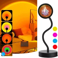 4in1 sunset lamp 360 degree rotation projection light romantic visual led light usb photography room decor sunset projector lamp