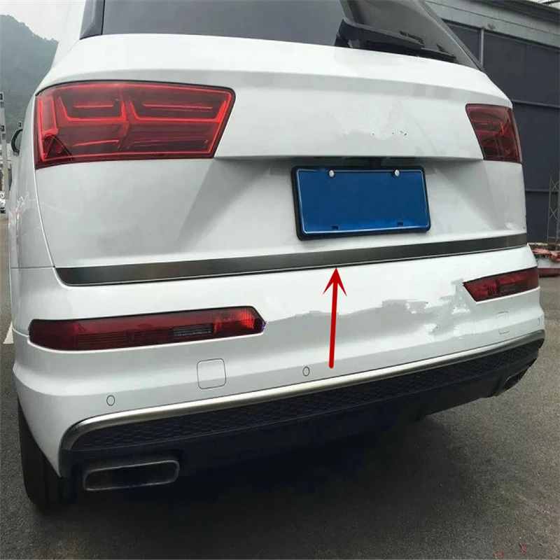 

WELKINRY Автомобильная крышка для Audi Q7 2016 2017 2018 из нержавеющей стали, Задняя Крышка багажника, отделка багажника