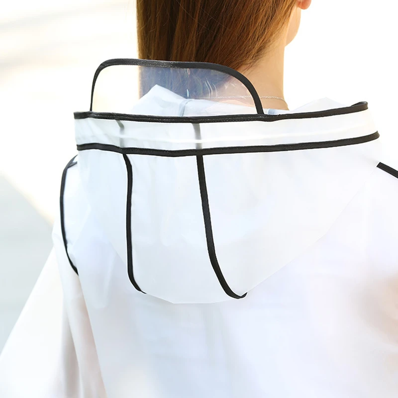 New Fashion Women Transparent Plastic Girls Raincoat Travel Waterproof Rainwear Man Poncho Outdoor Rain Coat Carry Backpack | Дом и сад