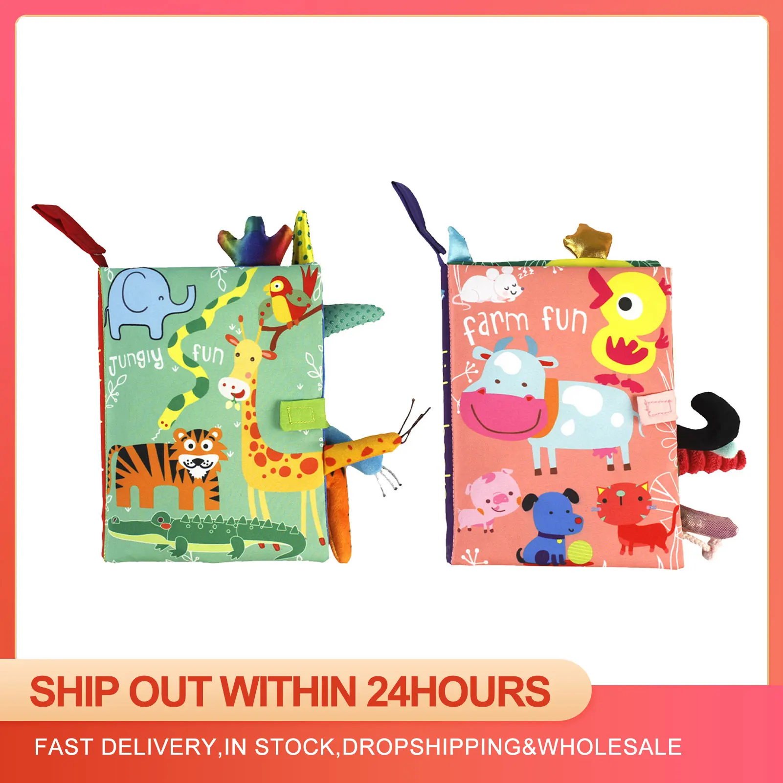 

New Toddler Soft Cloth Book Soft Early Education Sensory Toy Activity Learn Cloth Book Montessori Books Toys For Toddler Infant