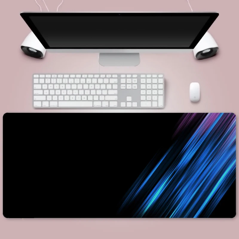 Синий Металлический Коврик для мыши большой игровой коврик клавиатуры геймеров