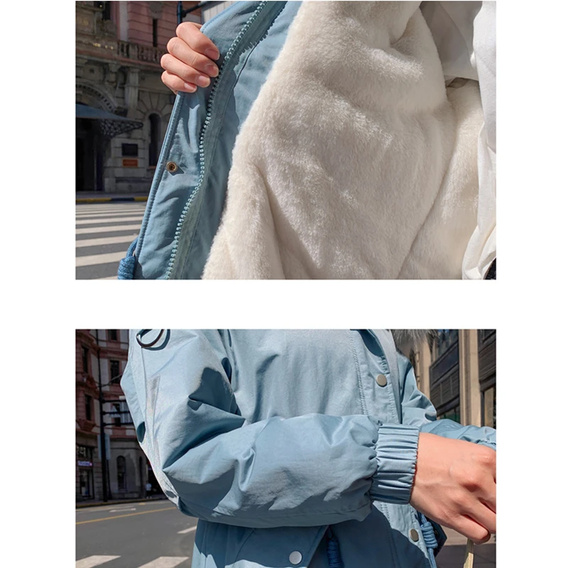 Модная зимняя парка для женщин длинное хлопковое пальто 2020 корейский большой