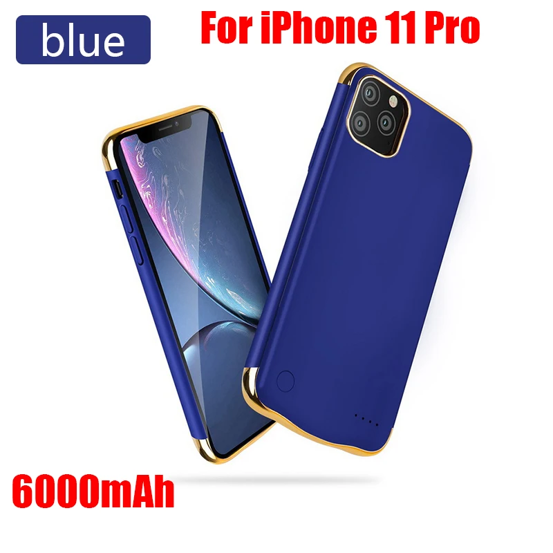 For iphone 11 Pro 5500/6000 мАч Внешний внешний аккумулятор, чехол для зарядки аккумулятора для iPhone 11/iPhone 11 Pro/iPhone 11 Pro Max, тонкий чехол для зарядного устройства - Цвет: For iphone 11 Pro
