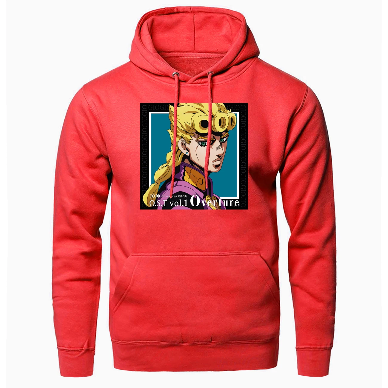 

Men fashion hooded hoodies handsome new style tracksuit GIO JoJo Bizarre Adventure print tops 2020 spring autumn fleece jackets