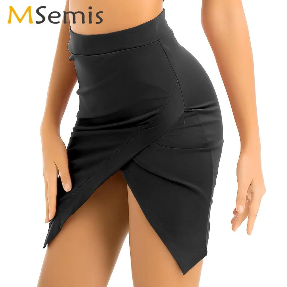 

Summer Women Mini Skirts High Waist Wrap Midi Pencil Skirt Sexy Side Asymmetrical Club Bodycon Miniskirt Casual Business Costume