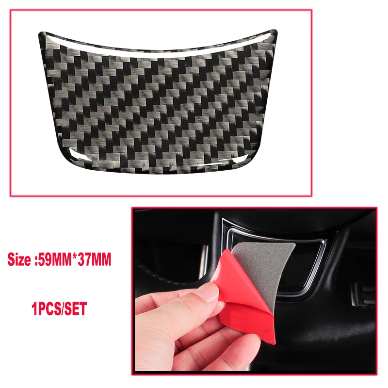 

1PCS 59*37mm Carbon Fiber Steering Wheel Sticker Car Interior Decoration for Car Styling