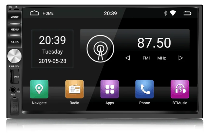 Panlelo 2 Din Android Авто Радио 7 дюймов стерео аудио 1080P с Bluetooth Wifi FM AM радио видео плеер gps навигация
