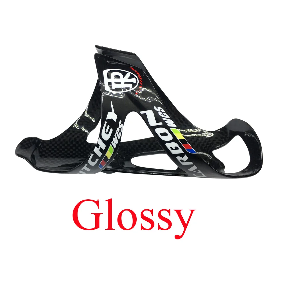 glossy Карбоновый держатель для бутылок, держатели для велосипедов MTB, дорожный держатель для бутылок, велосипедный держатель для бутылок, 3 K, велосипедный держатель для бутылок, матовый или глянцевый - Цвет: glossy