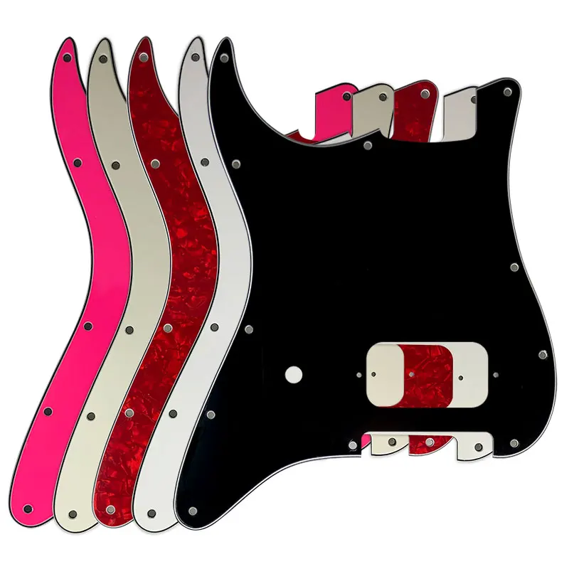 

Pleroo Guitar Parts - For Left Handed FD US 11 Mounting Screw Hole Standard Start H Guitar Pickguard With Brige Humbucker