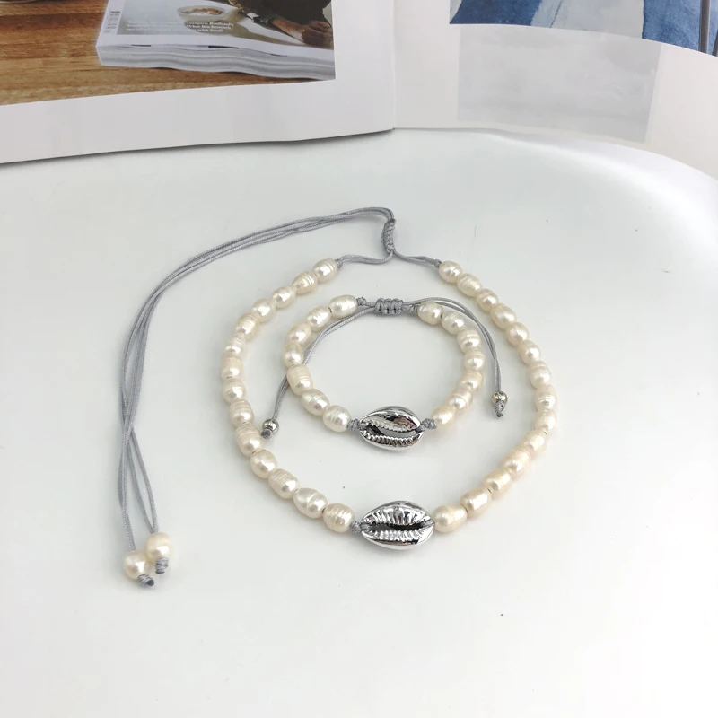 Оригинальный перламутровый ювелирный набор KBJW ожерелье/браслет/Комплект