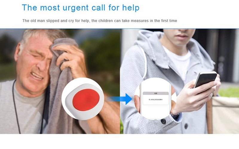 Аварийная кнопка Zigbee для пожилых людей и детей|Кнопка аварийной сигнализации| |