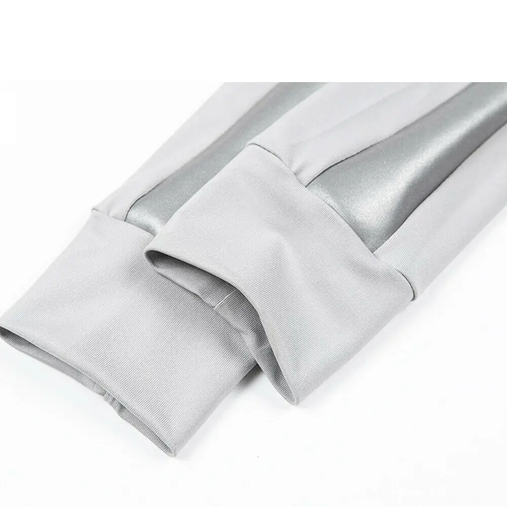 Женский Повседневный полосатый светоотражающий комбинезон на молнии с длинным