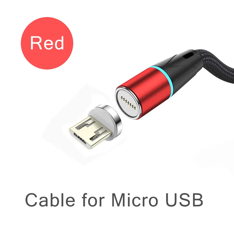 R cable for Micro Магнитный адаптер CANDYEIC 12G с магнитной вилкой для Iphone, кабель для быстрой зарядки и передачи данных для Xiaomi Redmi Andriod, кабели для Micro type-C - Цвет: R cable for Micro