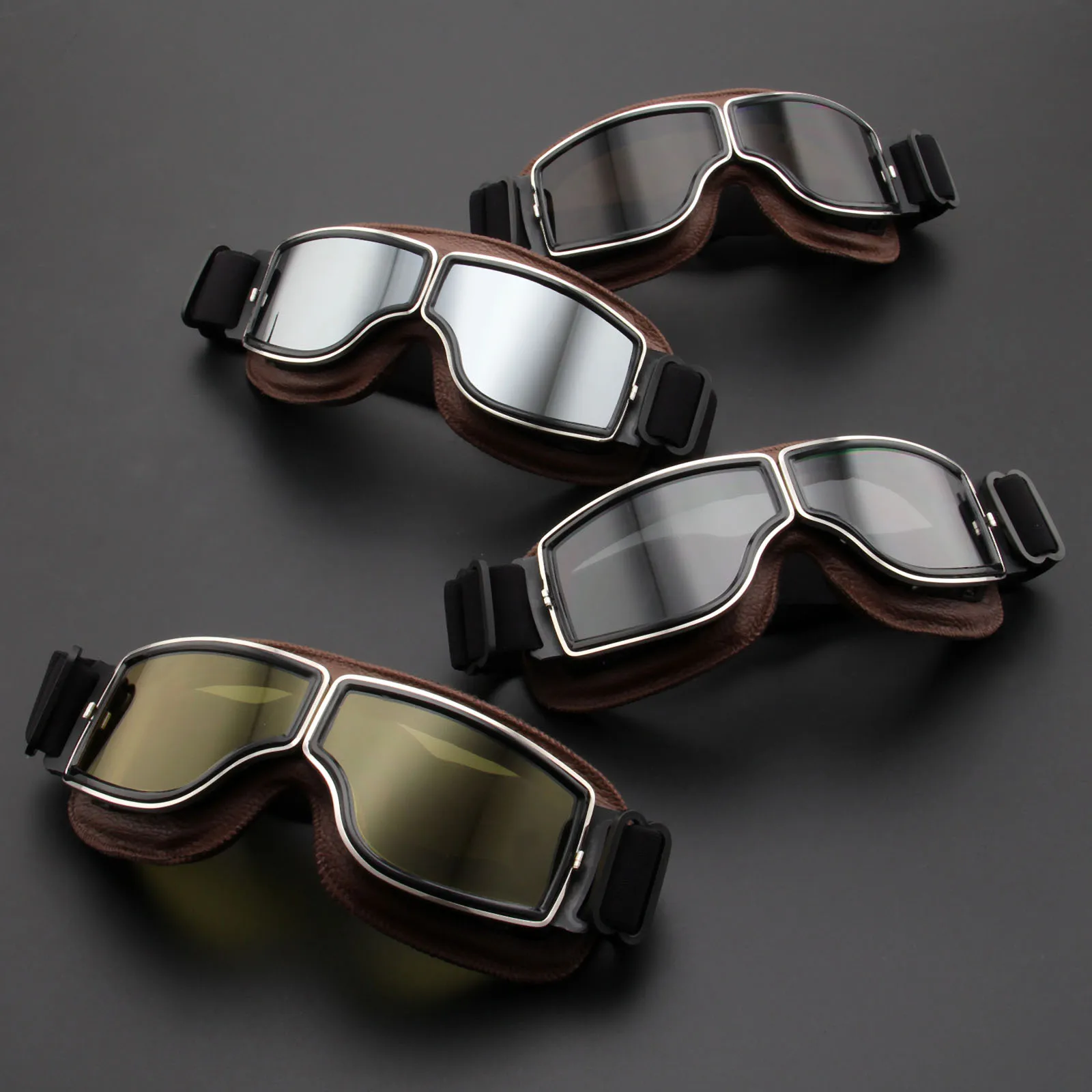 Очки для мотокросса ретро очки пилота скутера мотоцикла активного отдыха езды на