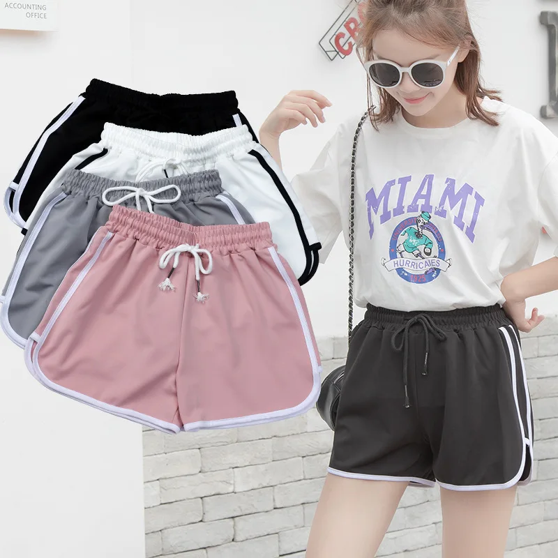 

Summer New Sweet Shorts Women Drawstring Casual Shorts Plus Size Loose Wide Leg Shorts Ladies Lungewear