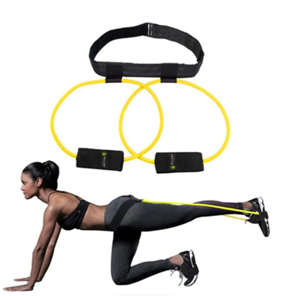 Сопротивление фитнес группа открытый тренер веревка тренировка ног лента