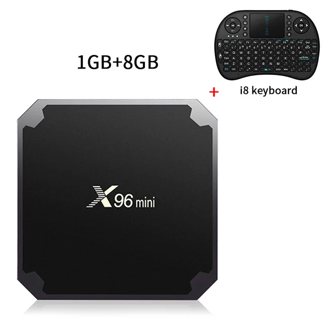 X96 Мини Android 7,1 Smart tv BOX 2 GB/16 GB tv BOX X 96 mini Amlogic S905W H.265 4K 2,4 GHz WiFi медиаплеер телеприставка X96mini - Цвет: 1G 8G With I8
