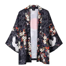 Robe men women with the same cloak jacket Summer Five Point Sleeves Kimono Cloak Jacke Top Blouse Co