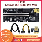 10 шт., Райзер-карта VER009C PCIE, VER 009C PLUS PCI Express PCI-E X1 на X16, графическая карта, адаптер-удлинитель, Майнер ETH BTC