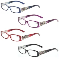 henotin spring hinge quality stylish reading glasses for men and women rectangular frame print flower reader eyeglasses