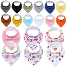 Детские нагрудники, 6 шт. в упаковке, мягкие и абсорбирующие, для мальчиков и девочек, детские слюнявчики, Слюнявчики для младенцев и малышей, нагрудники из хлопка, детская отрыжка, одежда