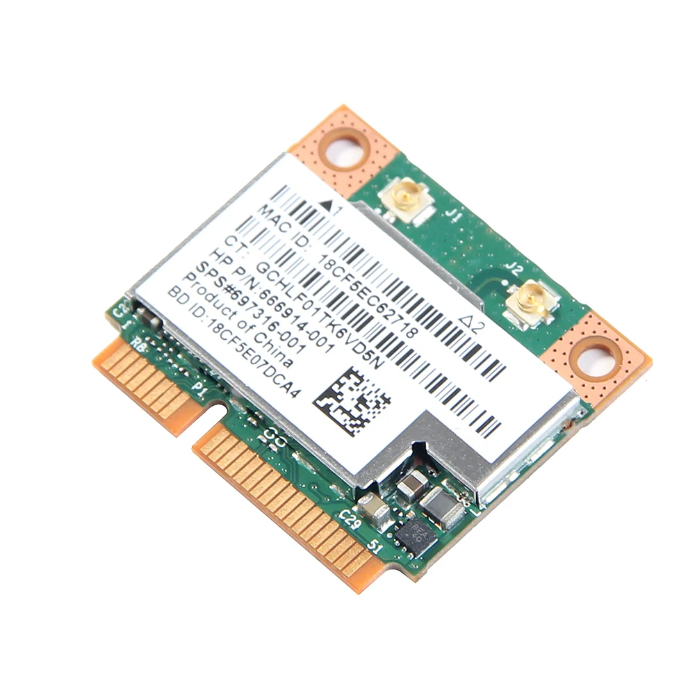 Двухдиапазонная беспроводная карта Broadcom BCM943228HMB 802.11a/b/g/n 300 Мбит/с Wifi, Bluetooth 4,0, половинная мини-карта pci-e WLAN для ноутбука 2,4 ГГц 5 ГГц