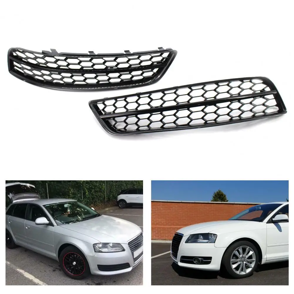 

ABS 2Pcs Practical Professional Fog Light Cover 8P0807681D 8P0807682D Lightweight Front Bumper Grill Fine Workmanship