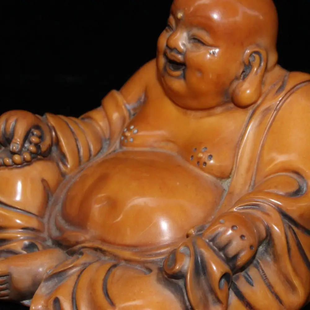 

Imitation ivory solid Ruyi Maitreya Buddha ornament