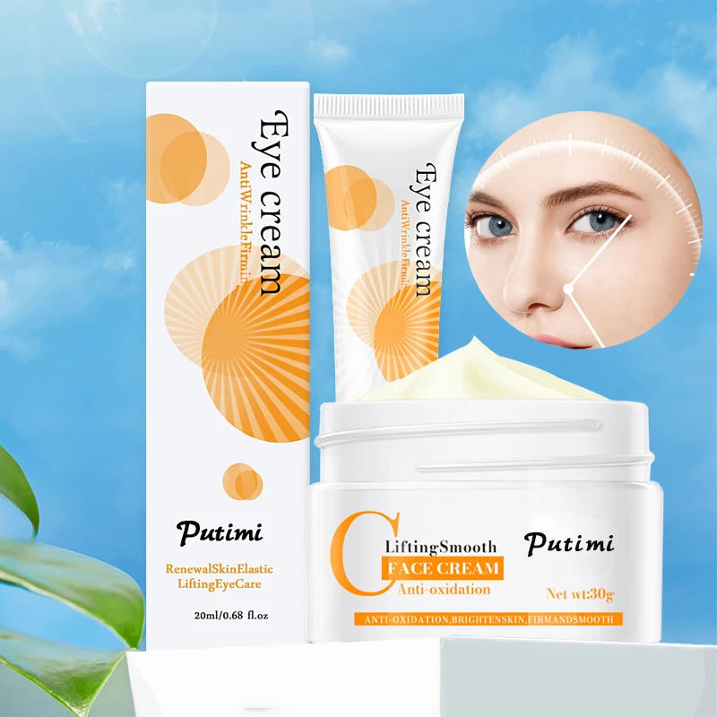 

2pcs/set Anti-Oxidation Face Cream Anti Aging Anti Wrinkle Cream Whitening Anti Wrinkles Remove Eye Bags Anti-Aging Eye Creams