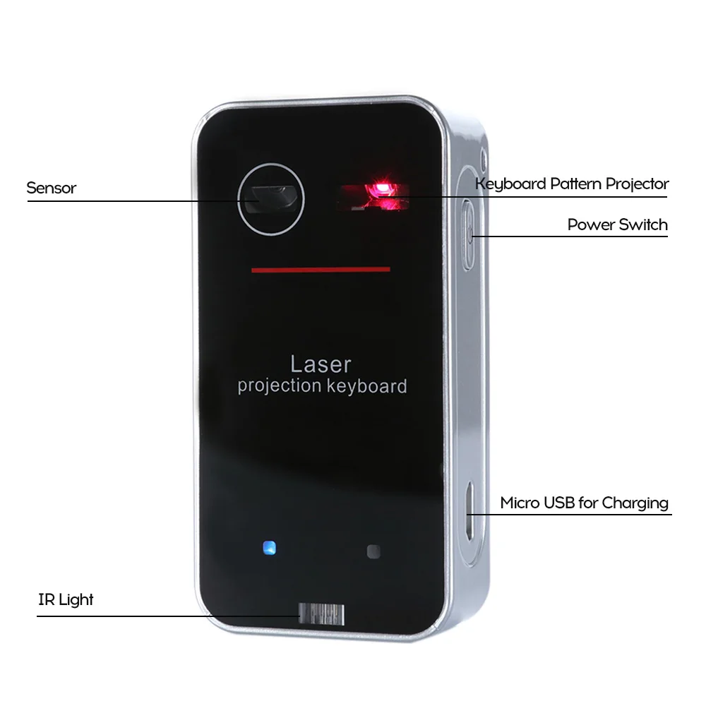 Мини Портативная Виртуальная сенсорная клавиатура и мышь Мыши BT QWERTY проекция для