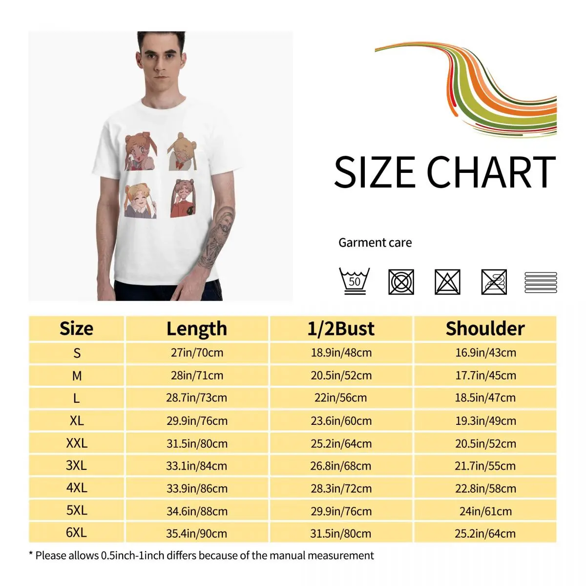 

Anime 4 Piece Sailor Moon Sticker Bundle Aesthetic Clothes Men's Basic Short Sleeve T-Shirt Graphic Funny Tops