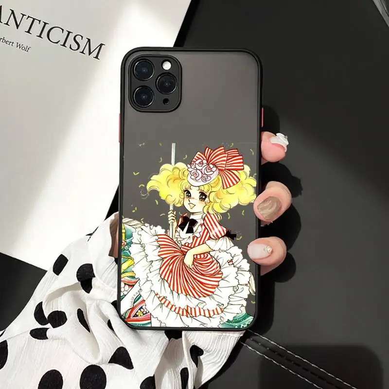 

Candy anime manga cute girl Phone Cases matte transparent For iphone 7 8 11 12 plus mini x xs xr pro max luxury brand cover