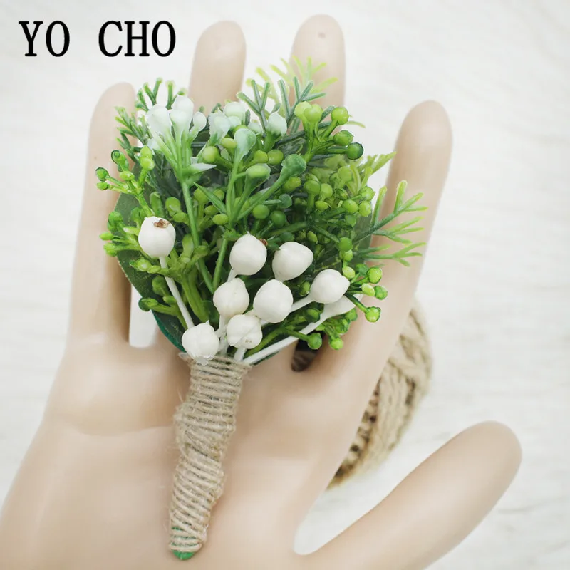 YO CHO свадебная бутоньерка с зеленым лесом для мужчин Свадебный Планер брака