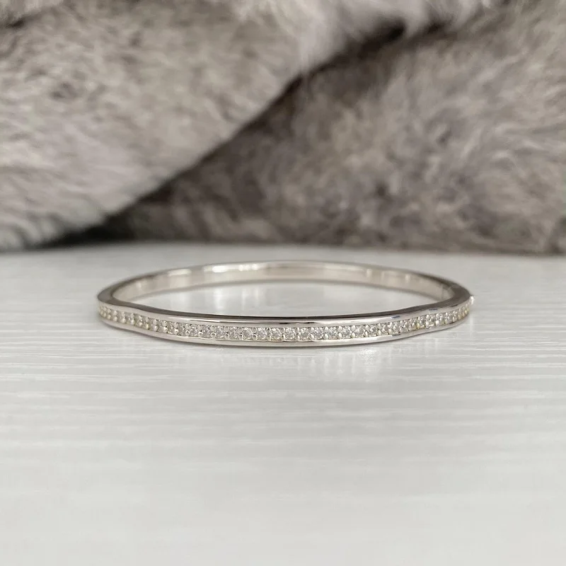 Браслет женский из 100% стерлингового серебра 925 пробы с высокоуглеродистыми