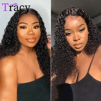 28 inches kinky curly lace closure human hair wigs with baby hair pre plucked malaysian 4x4 lace closure 10a remy wigs for women