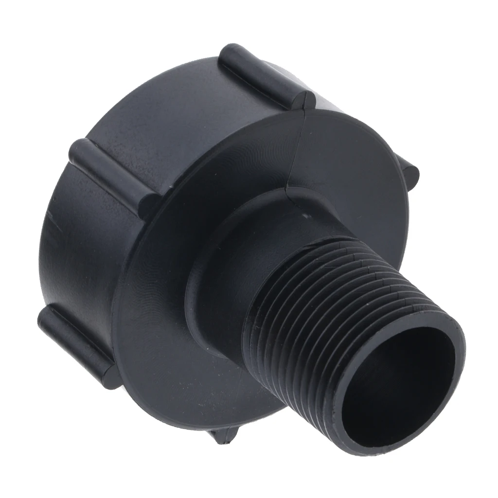 

IBC Water Tote Tank Adapter Hose Cap for 60mm Thick Thread Outlet, Black, 38mm