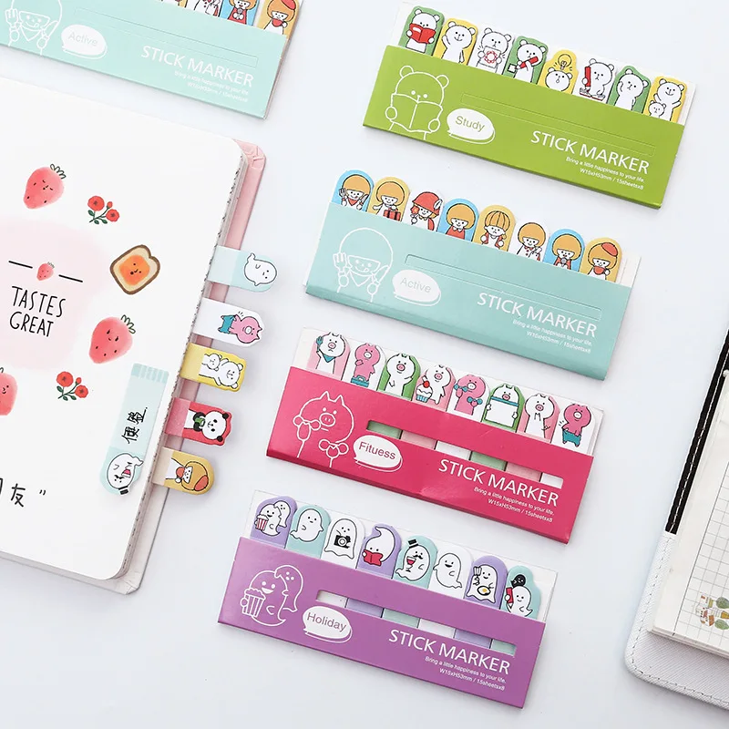 

Cute Stationery Cartoon Cute Things Sticky Post Row Sitting Notes Book Learning Office Stationery Message Strips Stickers