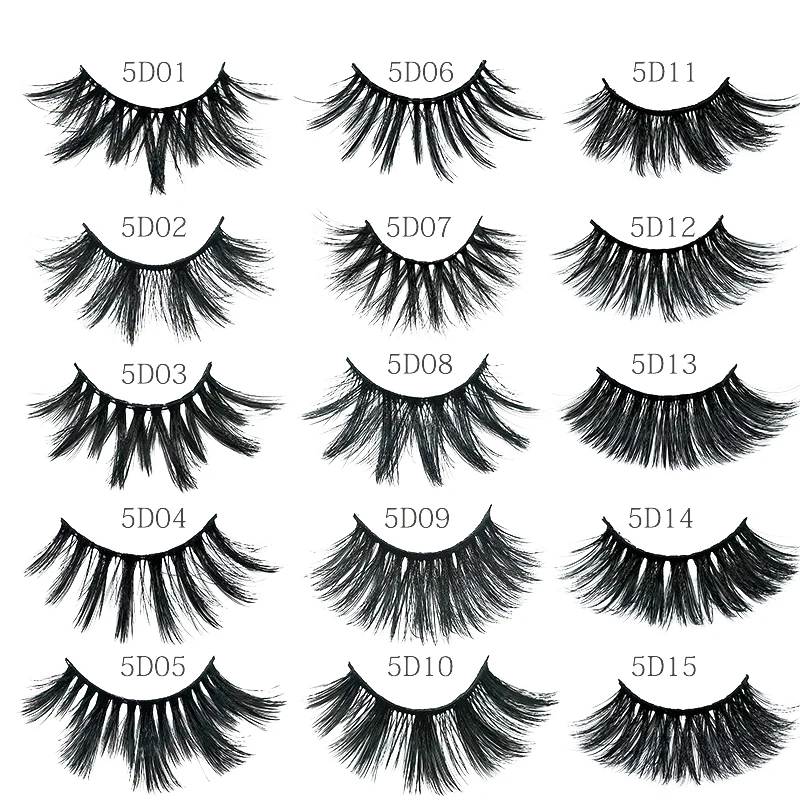 Глаза для танцев 5 пар 5D искусственной норки ресницы крест длинные макияж клей