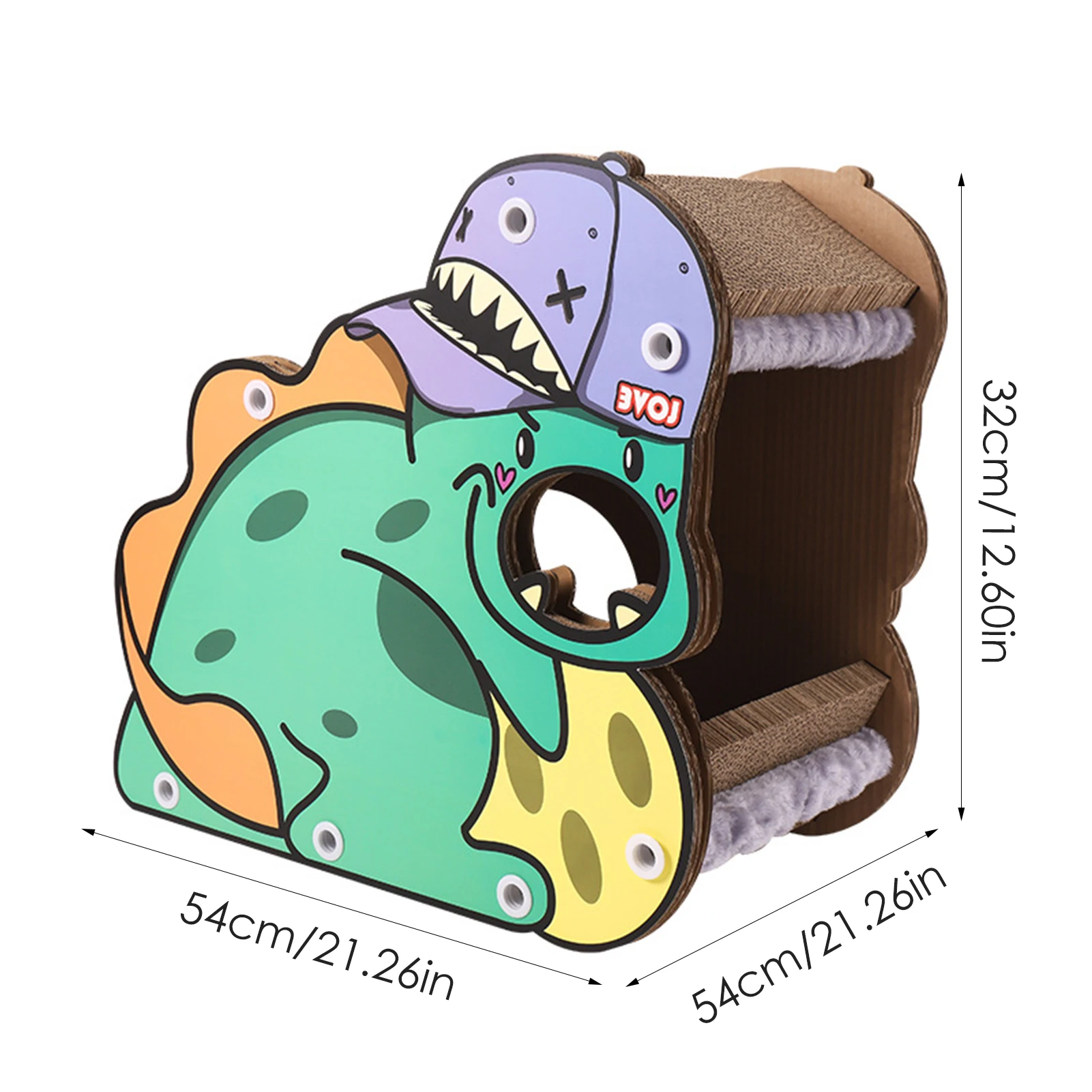 

Multipurpose Cat House Condo With Scratching Pad Cozy Cat Scratcher Cardboard Pet Cat Bed Scratching Toy Four Seasons Universal