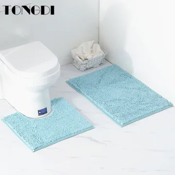 Economici TONGDI Set Di Tappeti Per Wc Da Bagno Tappeto In Ciniglia Tappeto Morbido In Microfibra Elastico Assorbente Sop Decorazione Antiscivolo Per Doccia Bagno