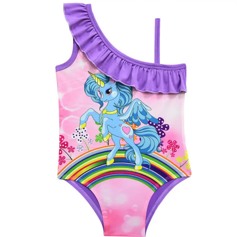 

Girls Kids One Piece Swimwear Swimsuit Unicorn Bikini Bathing Suit Beachwear