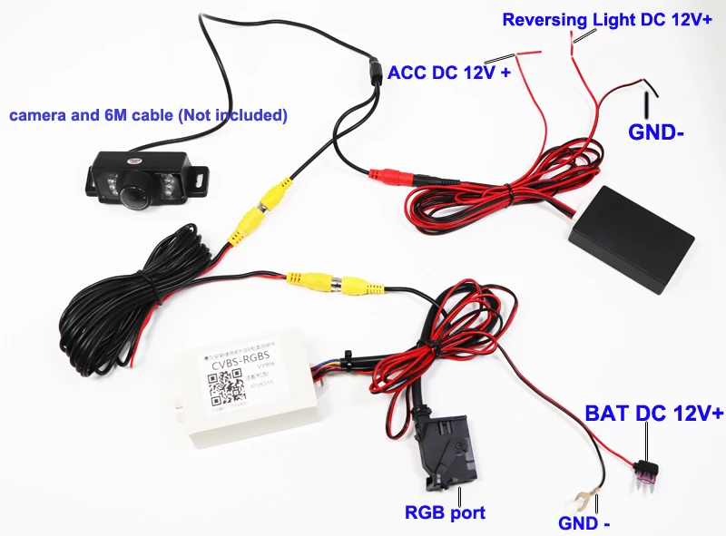 Автомобильный адаптер парковочная камера заднего вида CVBS AV-преобразователь RGB