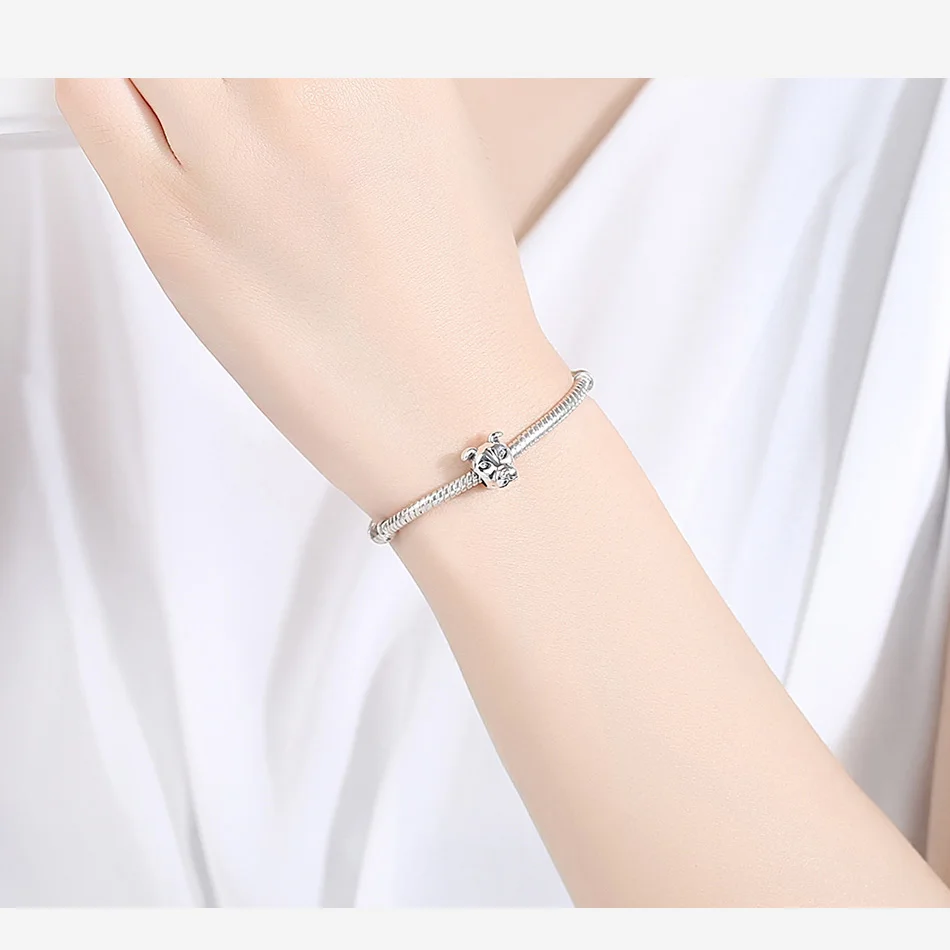 925 пробы, серебряные подвески, бусины, подходят к оригиналу Pandora, очаровательный браслет, божья коровка, кошка, собака, бусины Минни, для рукоделия, для изготовления женских ювелирных изделий